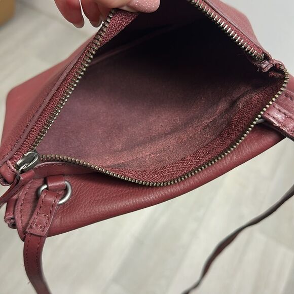 J. Jill Burgundy Leather Adjustable Strap Crossbody Bag - Picture 6 of 10